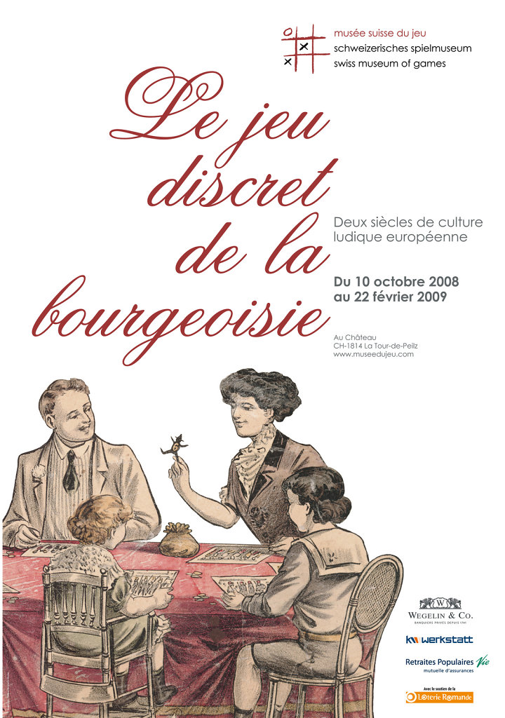 Affiche pour l'exposition "Le jeu discret de la bourgeoisie"