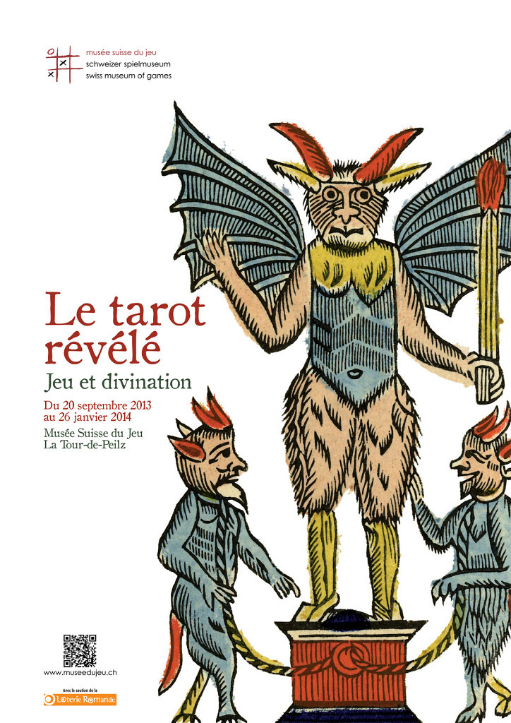 Affiche pour l'exposition "Le Tarot révélé, jeux et divination"
