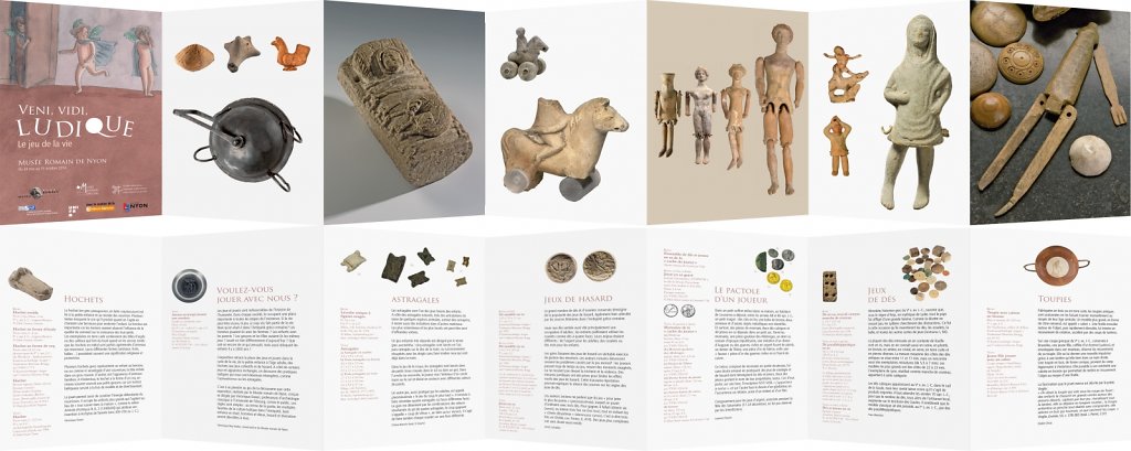 Leporello "Veni, vidi, ludique" pour le Musée romain de Nyon